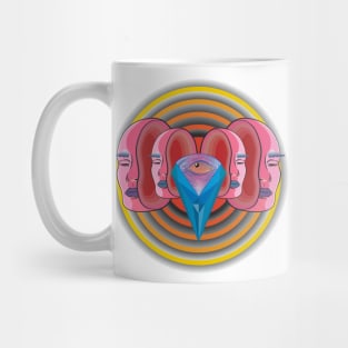 Diamond split head illuminate eye Mug